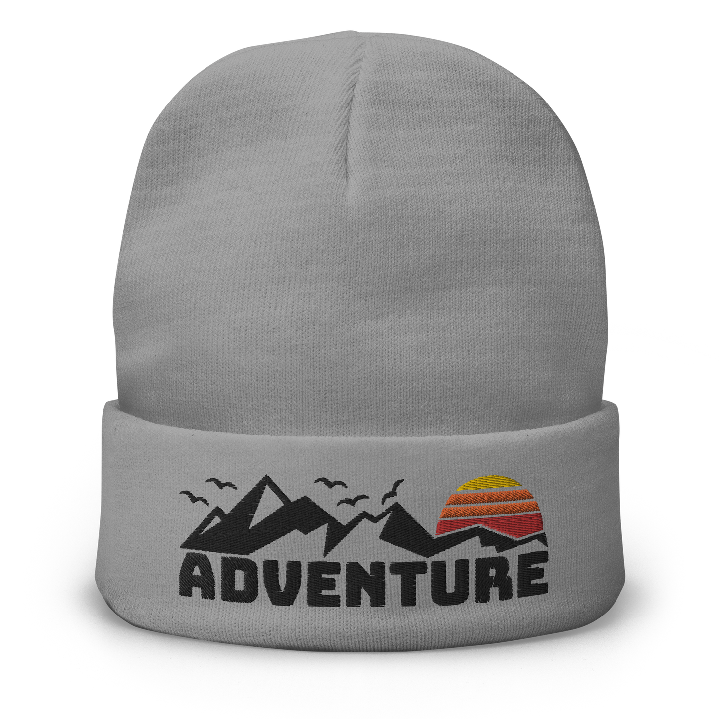 Retro Beanie - Mountain and Adventure Typography Design Flat
