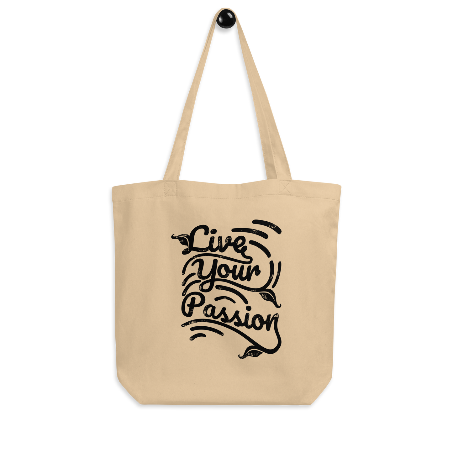 Retro Tote Bag - Live Your Passion - Standard Size Hanger