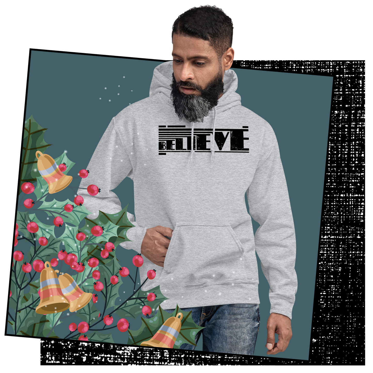 Retro Unisex Hoodie - Believe Typography Design Lifestyle 03