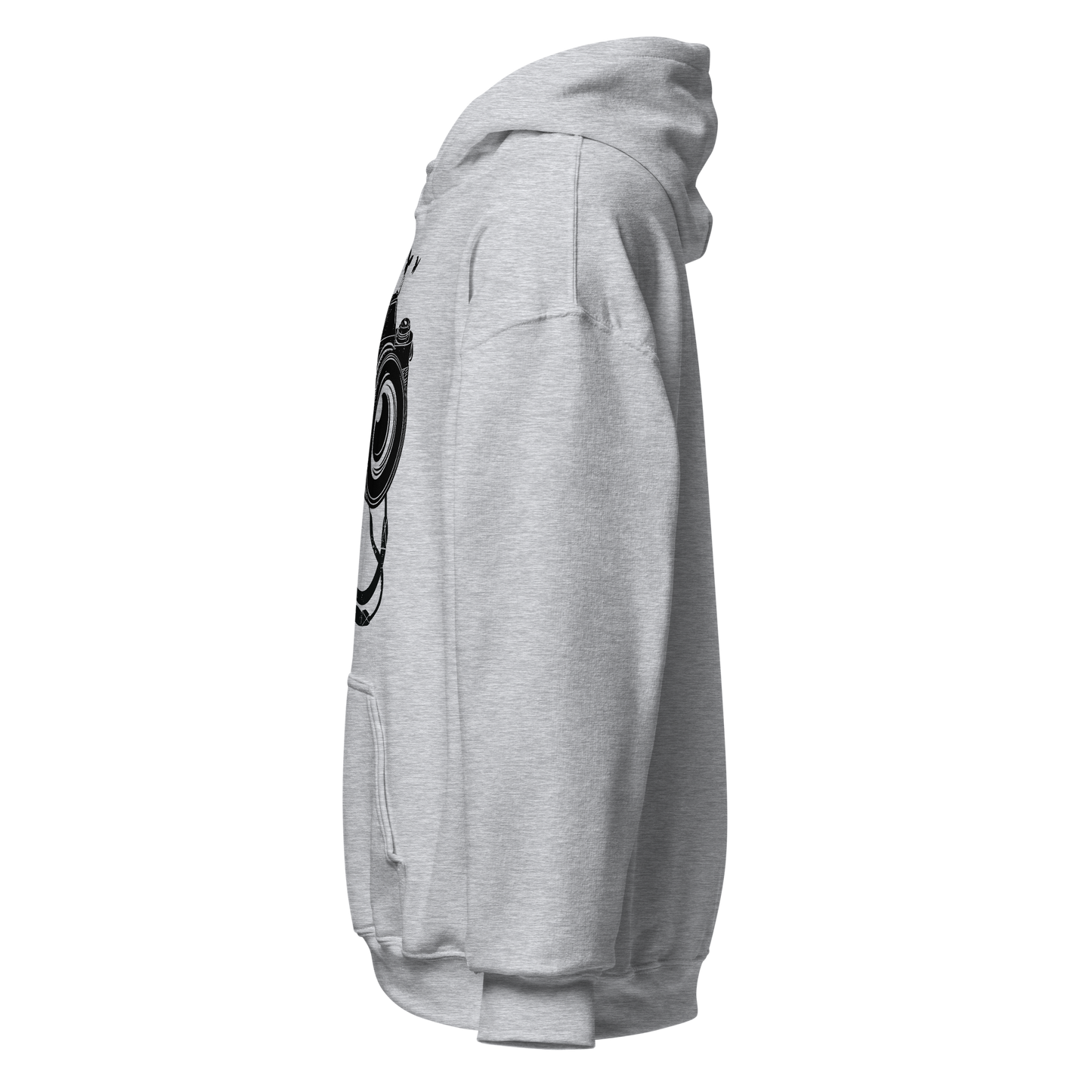 Retro Unisex Hoodie - Vintage Camera and Butterflies Ghost Left