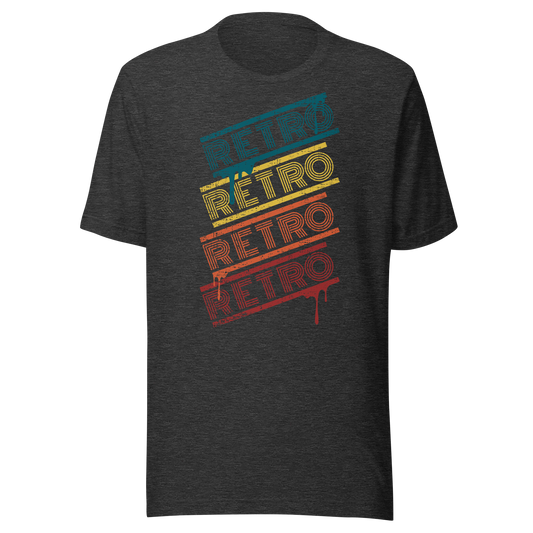 Retro Unisex T-Shirt - Colorful Retro Typography Design Ghost Front