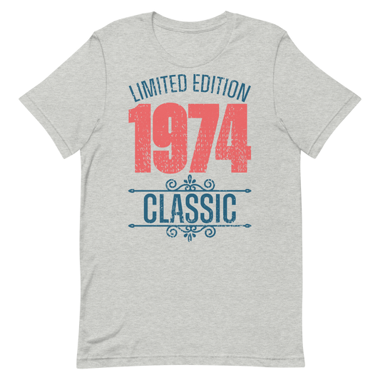 Retro Unisex T-Shirt - Limited Edition 1974 Classic Athletic Heather
