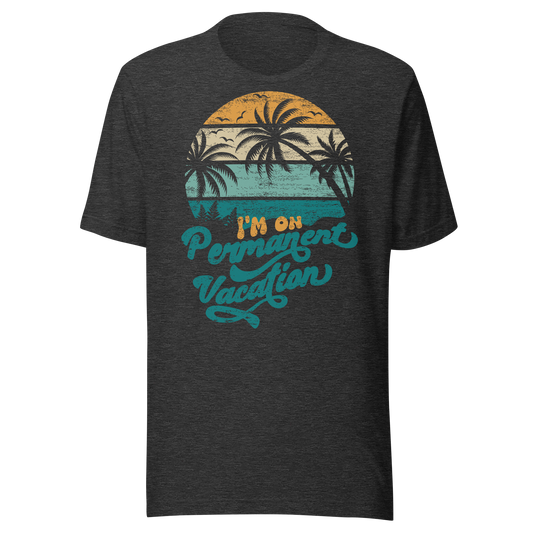 Retro Unisex T-Shirt - Palm Trees With a Retirement Quote Ghost Front