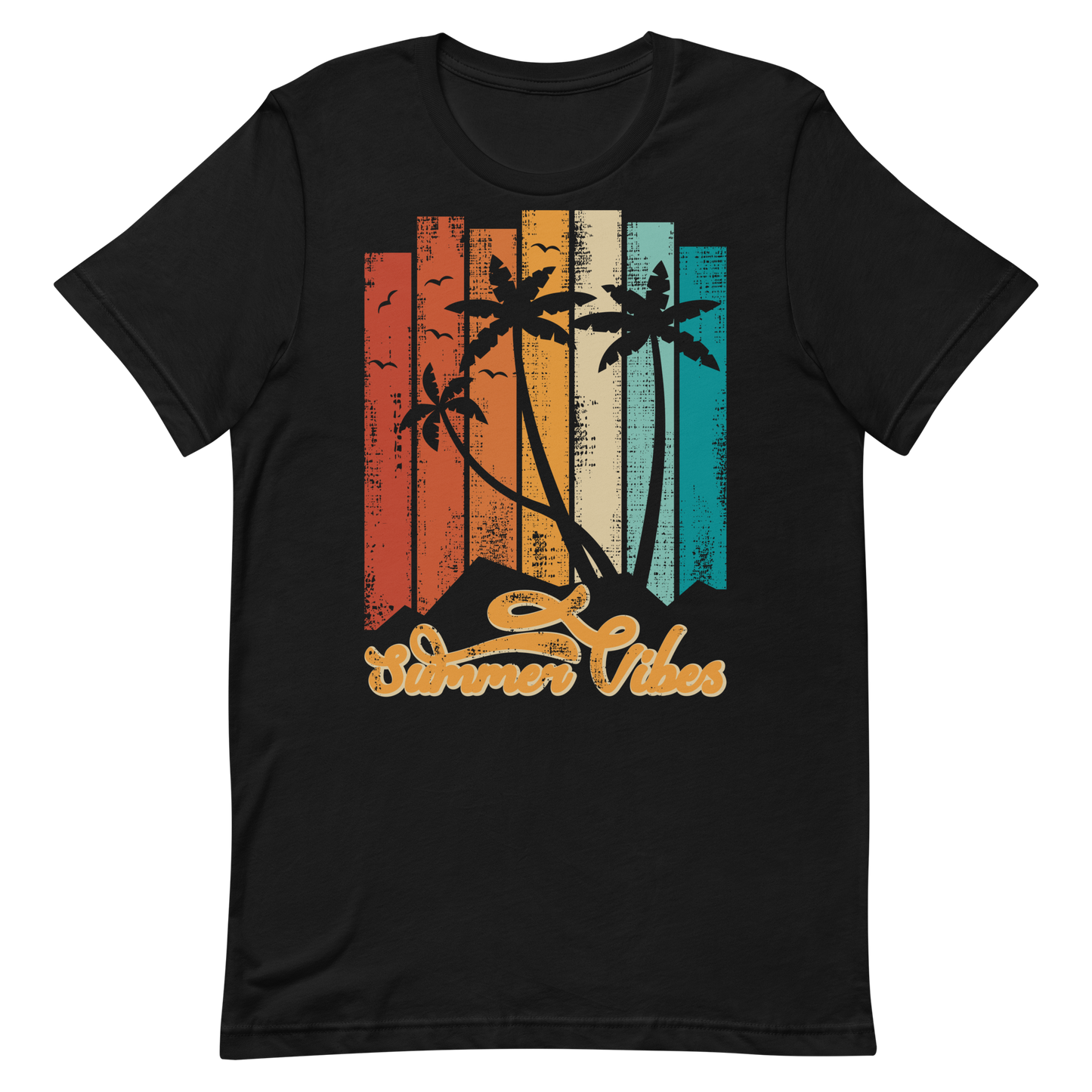Retro Unisex T-Shirt - Stunning Summer Vibes Design Black