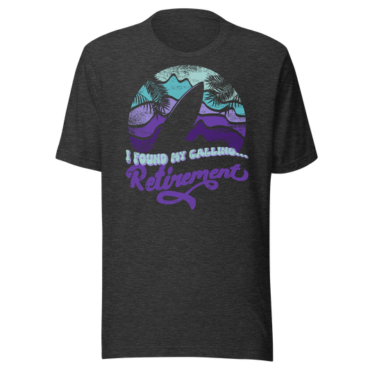Retro Unisex T-Shirt - Surfboard With a Retirement Quote Ghost Front