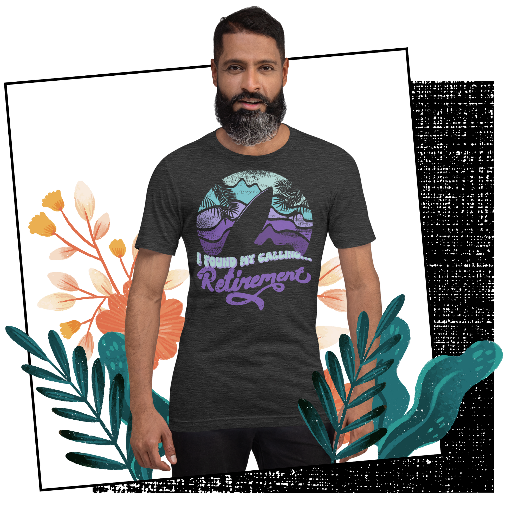 Retro Unisex T-Shirt - Surfboard With a Retirement Quote Lifestyle 01