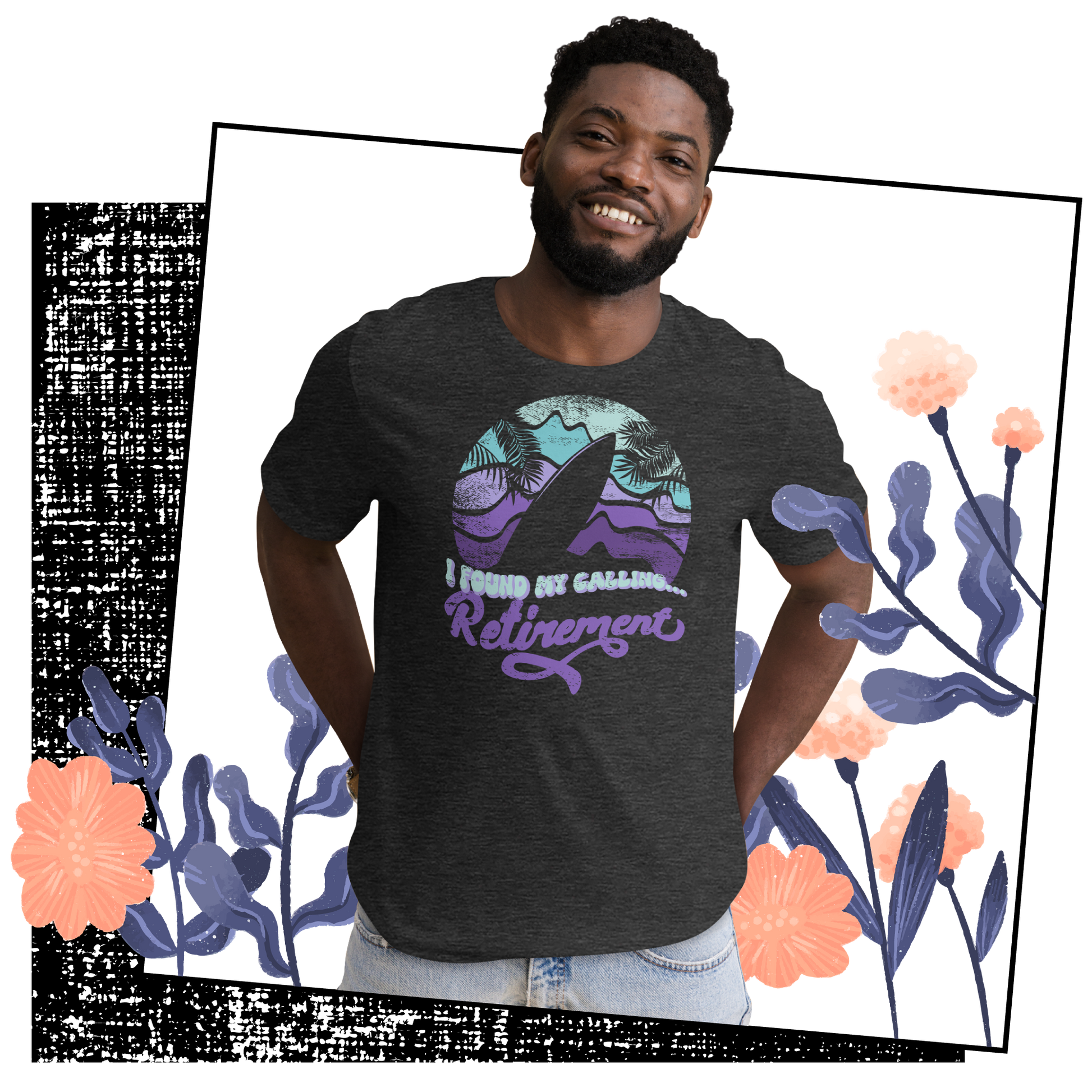 Retro Unisex T-Shirt - Surfboard With a Retirement Quote Lifestyle 03