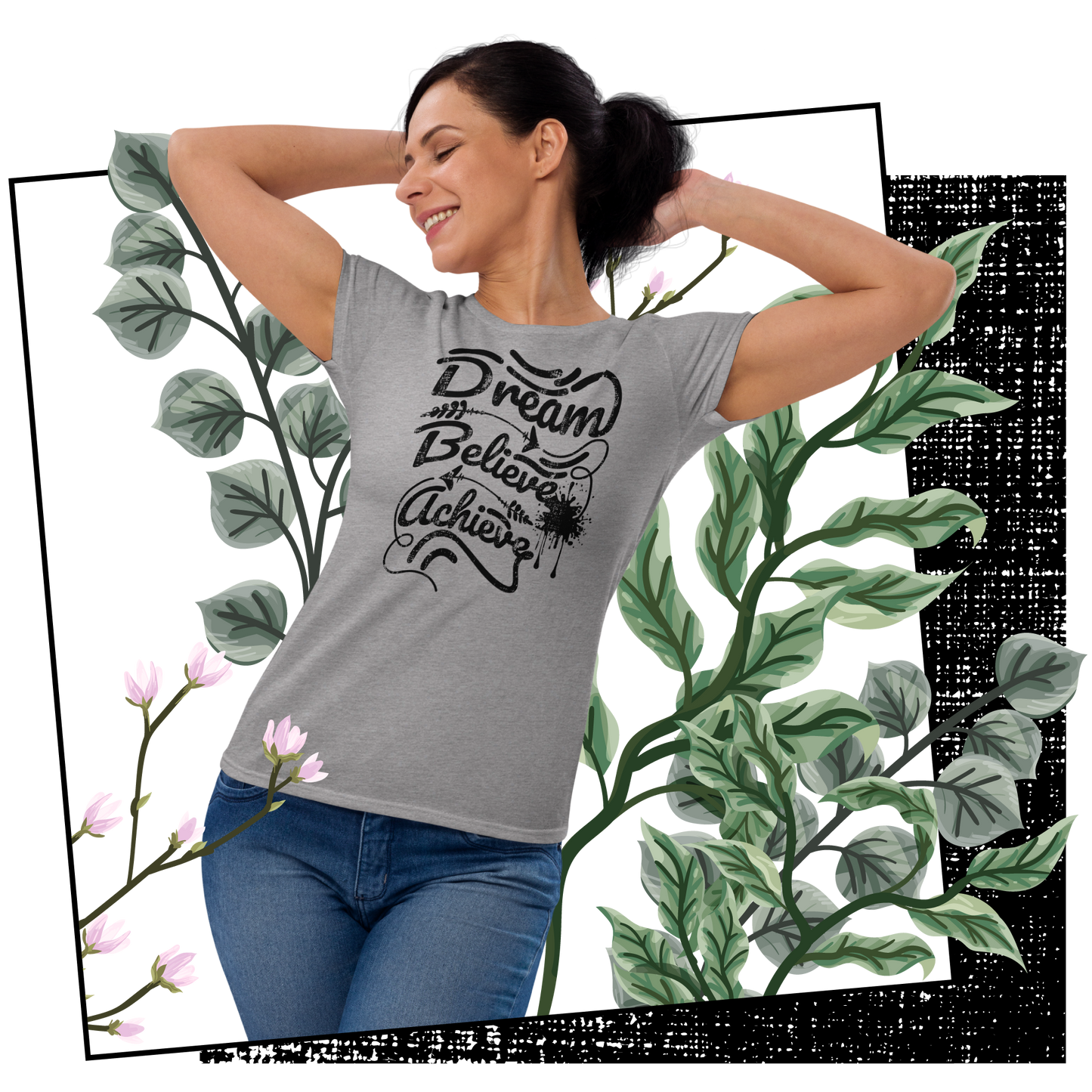 Retro Women's T-Shirt - Dream Believe Achieve Lifestyle 02