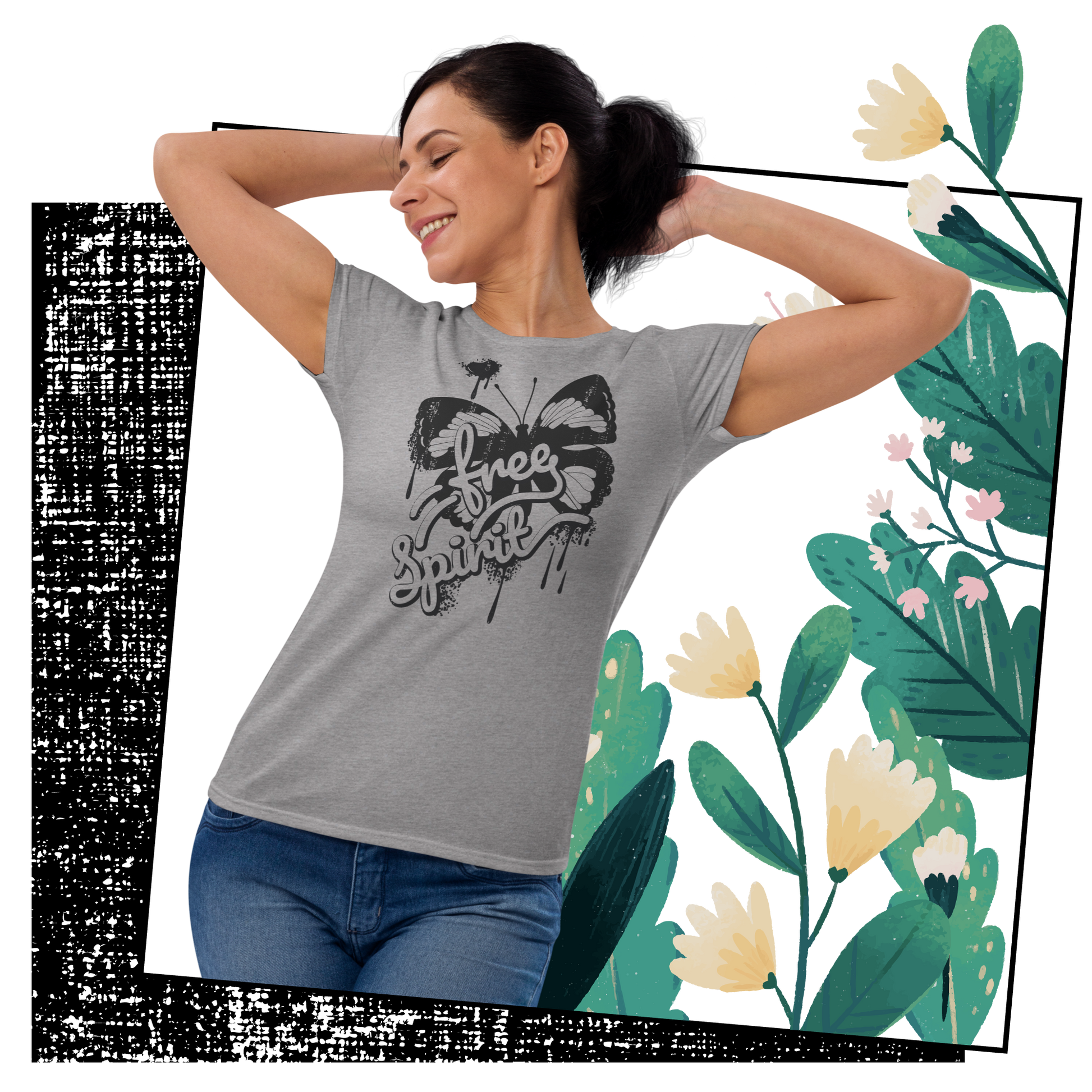 Retro Women’s T-Shirt - Free Spirit Typography Design Lifestyle 02