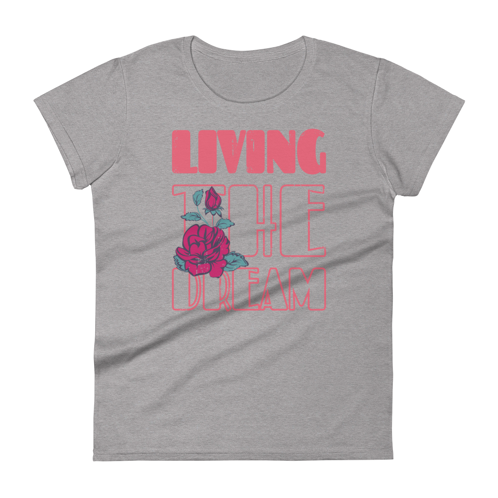 Retro Women's T-Shirt - Living The Dream Heather Grey
