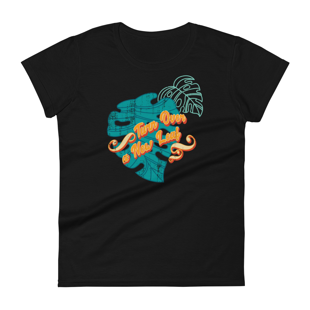 Retro Women’s T-Shirt - Turn Over a New Leaf Black