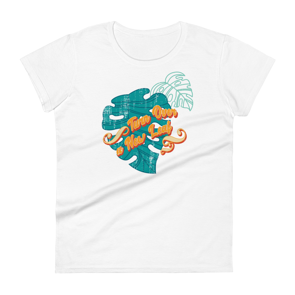 Retro Women’s T-Shirt - Turn Over a New Leaf White