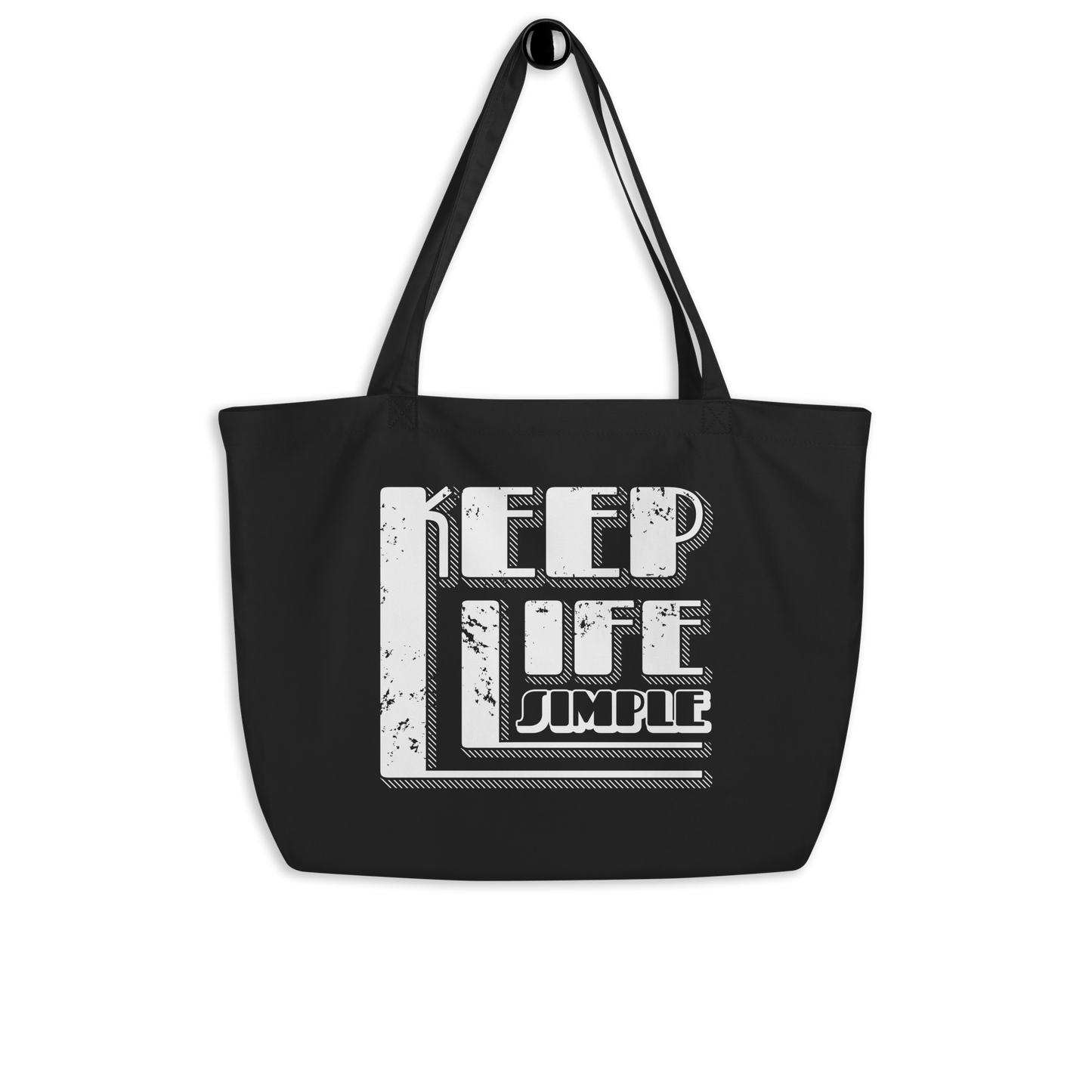Retro Tote Bag - Keep Life Simple - Large Size Hanger