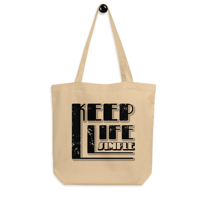 Retro Tote Bag - Keep Life Simple - Standard Size Hanger