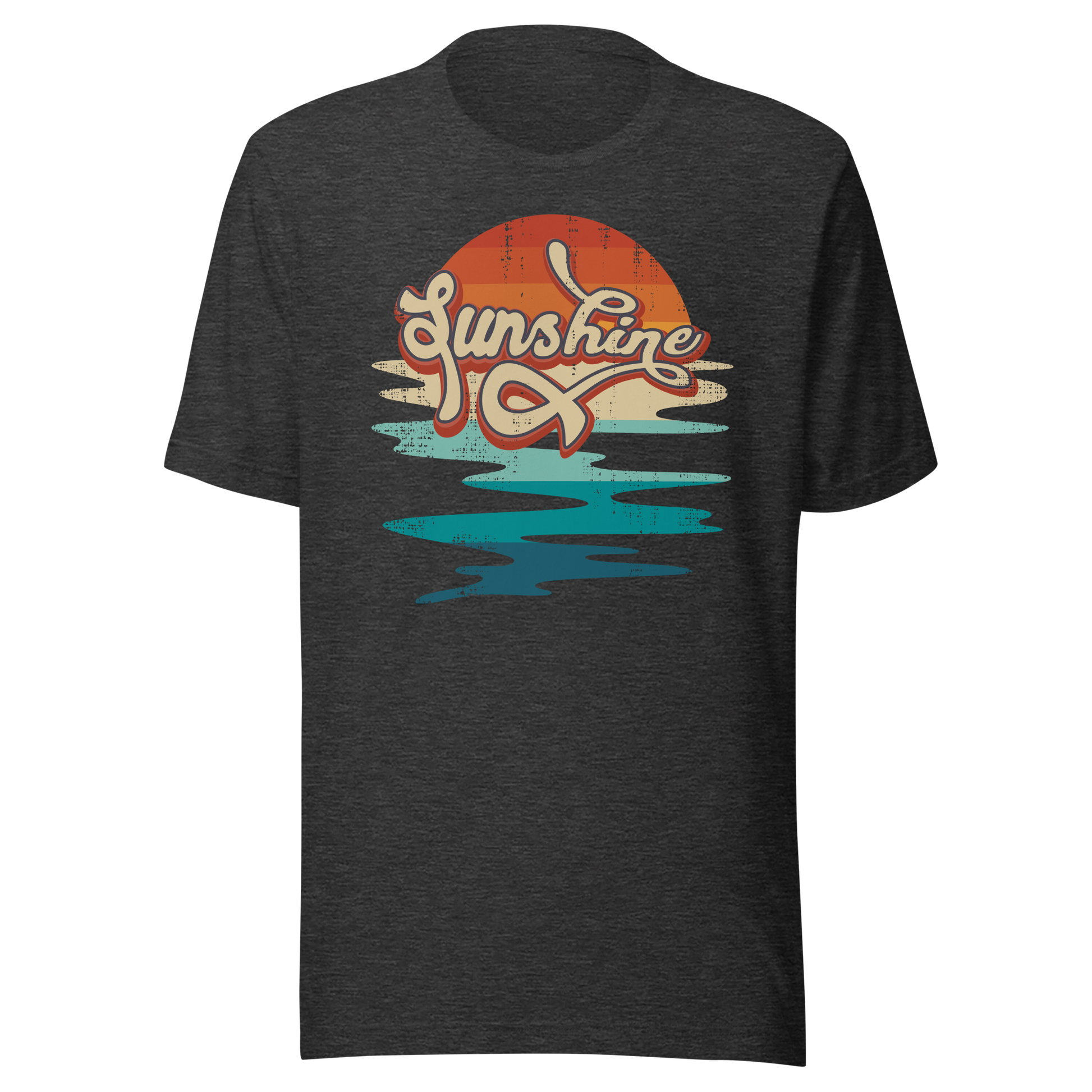 Retro Unisex T-Shirt - Abstract Sun Rising Over the Sea Ghost Front