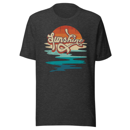 Retro Unisex T-Shirt - Abstract Sun Rising Over the Sea Ghost Front