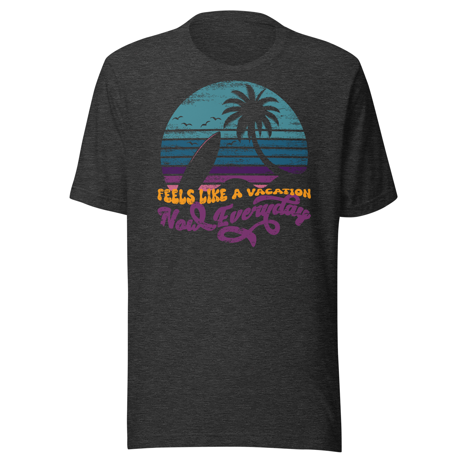 Retro Unisex T-Shirt - Beach Sunset and a Retirement Quote Ghost Front
