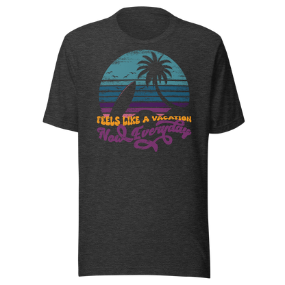 Retro Unisex T-Shirt - Beach Sunset and a Retirement Quote Ghost Front