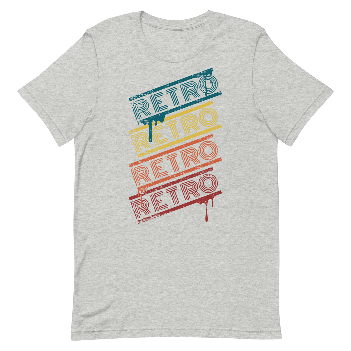 Retro Unisex T-Shirt - Colorful Retro Typography Design Athletic Heather