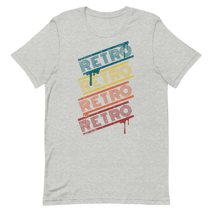 Retro Unisex T-Shirt - Colorful Retro Typography Design Athletic Heather