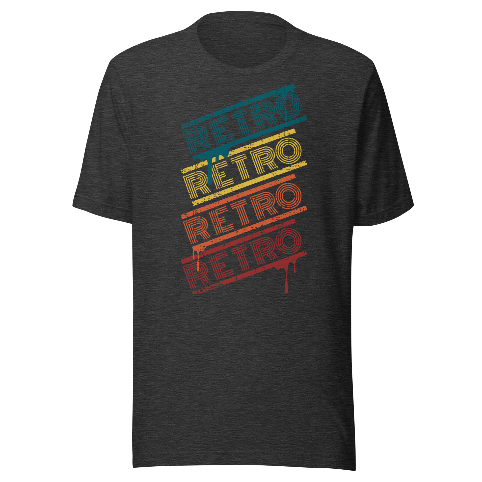 Retro Unisex T-Shirt - Colorful Retro Typography Design Ghost Front