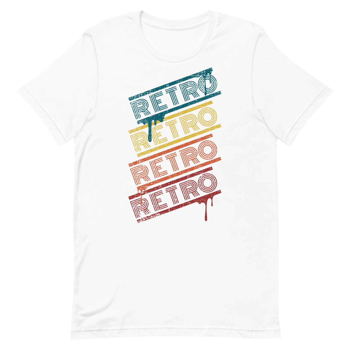 Retro Unisex T-Shirt - Colorful Retro Typography Design White