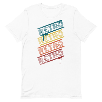 Retro Unisex T-Shirt - Colorful Retro Typography Design White