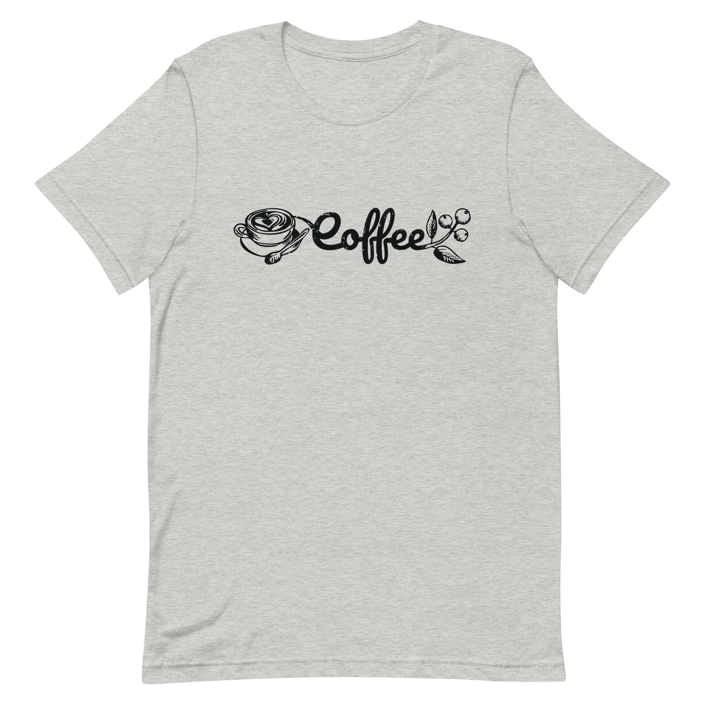 Retro Unisex T-Shirt - Creative Coffee Typography Design Athletic Heather