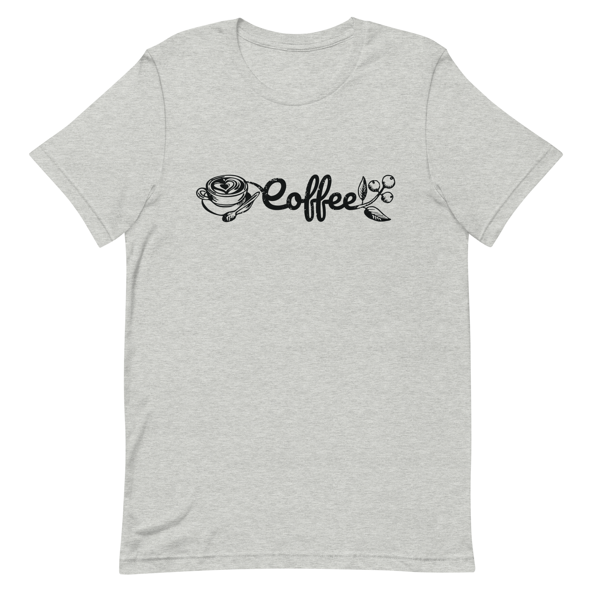 Retro Unisex T-Shirt - Creative Coffee Typography Design Athletic Heather