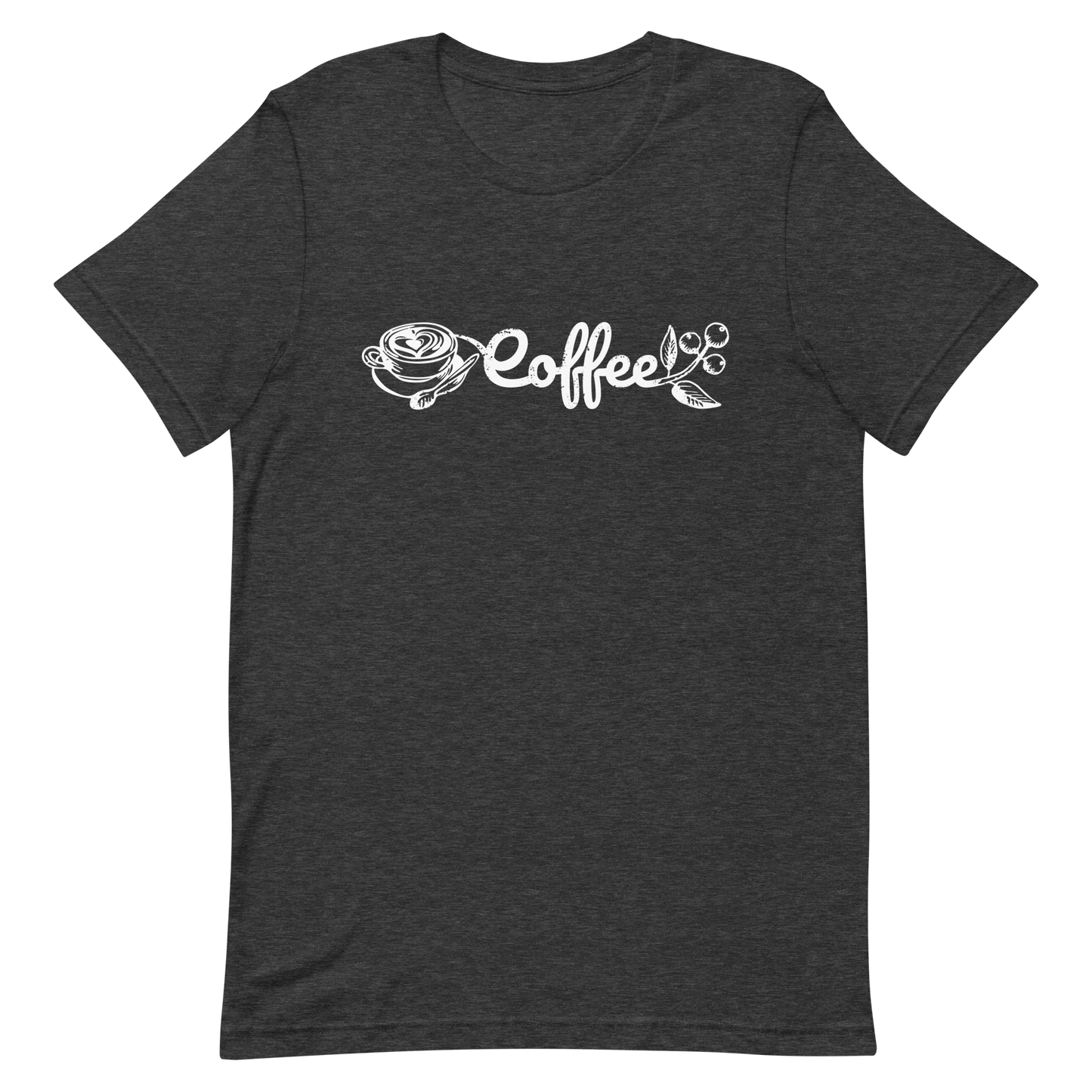 Retro Unisex T-Shirt - Creative Coffee Typography Design Dark Grey Heather