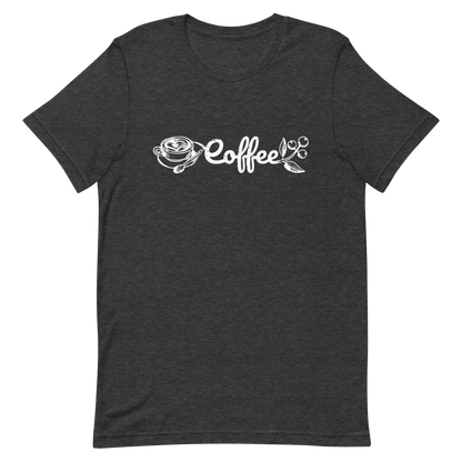 Retro Unisex T-Shirt - Creative Coffee Typography Design Dark Grey Heather