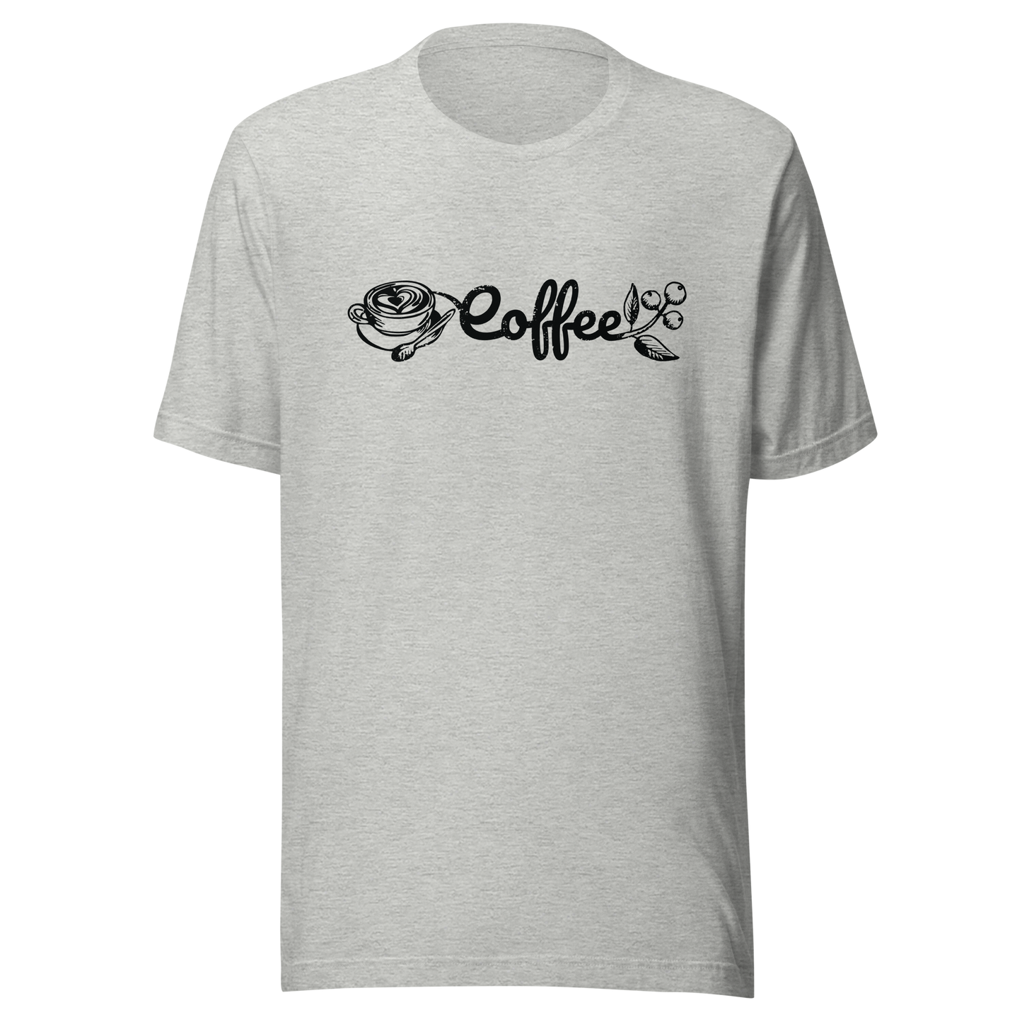 Retro Unisex T-Shirt - Creative Coffee Typography Design Ghost Front