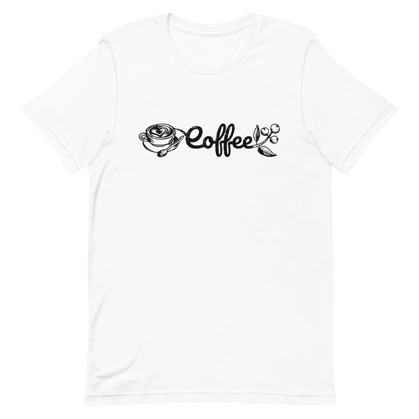 Retro Unisex T-Shirt - Creative Coffee Typography Design White