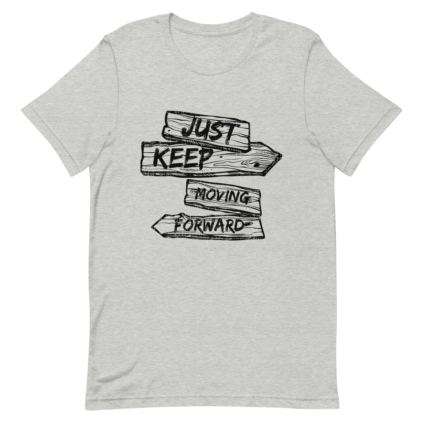 Retro Unisex T-Shirt - Just Keep Moving Forward Athletic Heather