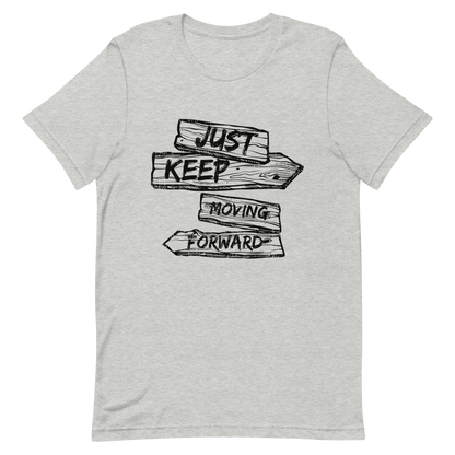 Retro Unisex T-Shirt - Just Keep Moving Forward Athletic Heather