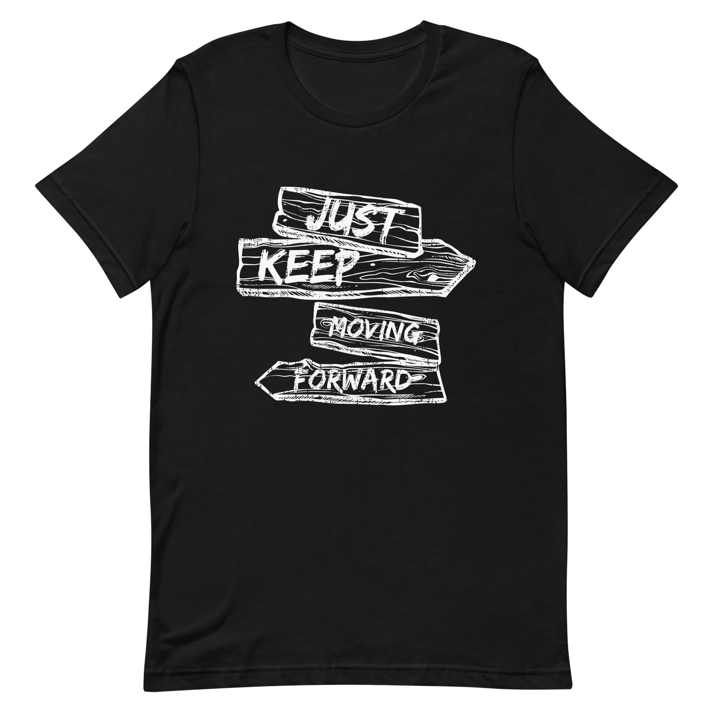 Retro Unisex T-Shirt - Just Keep Moving Forward Black