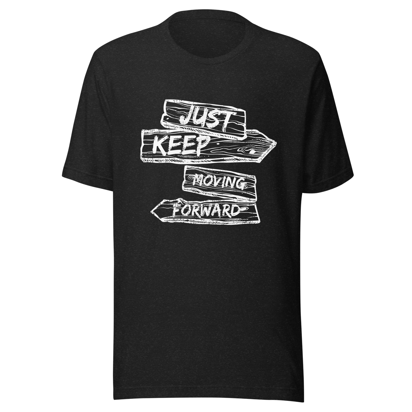 Retro Unisex T-Shirt - Just Keep Moving Forward Ghost Front