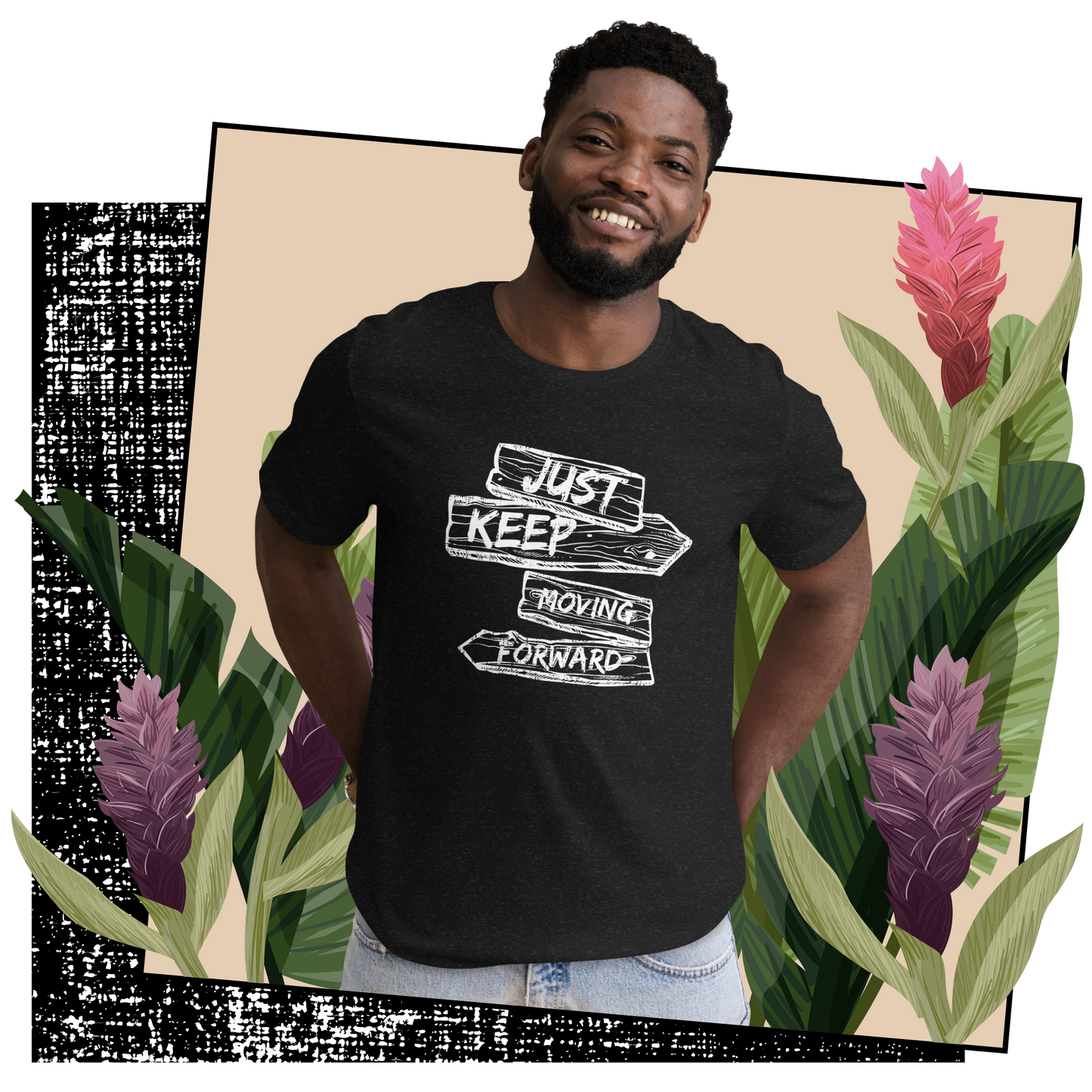 Retro Unisex T-Shirt - Just Keep Moving Forward Lifestyle 01