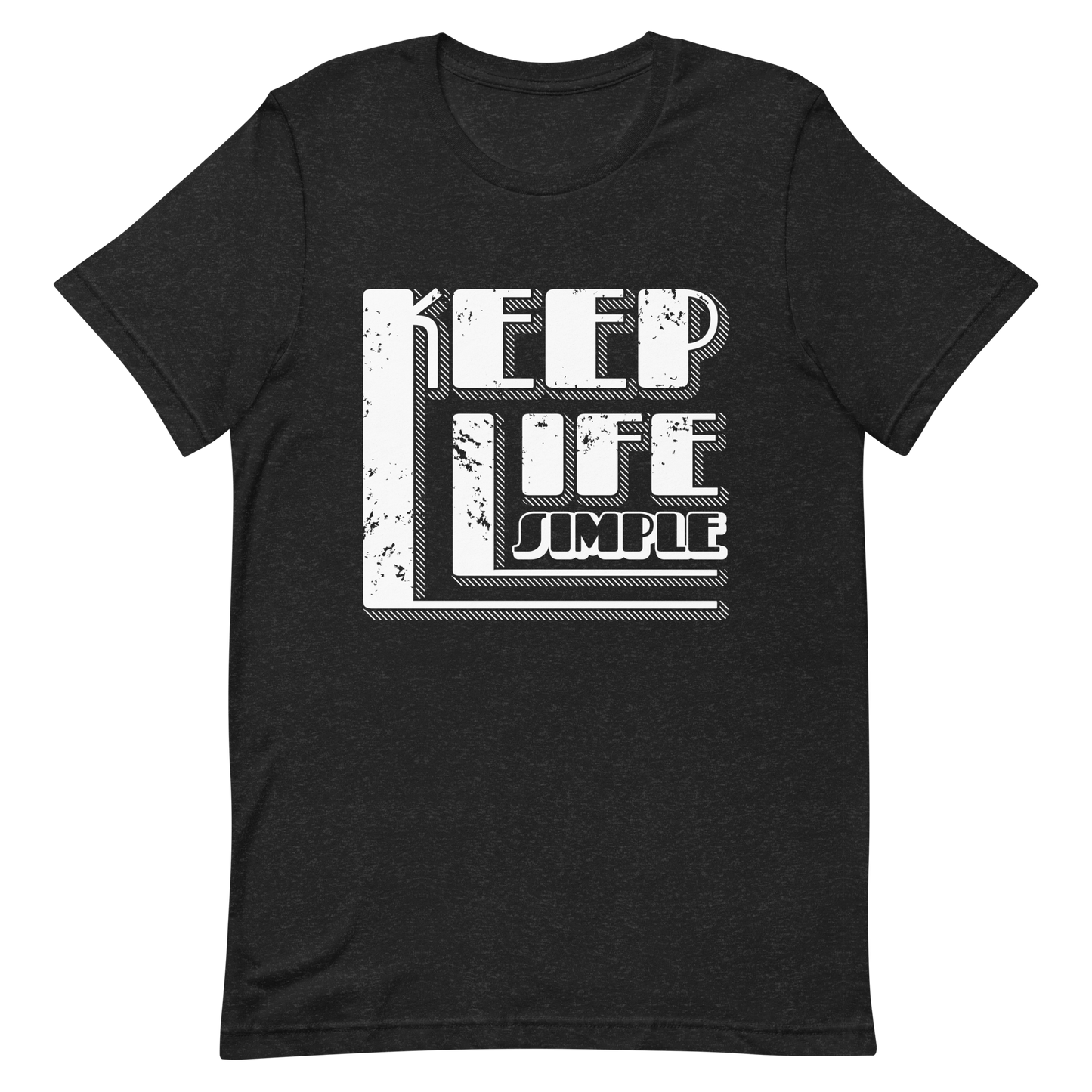 Retro Unisex T-Shirt - Keep Life Simple Black Heather