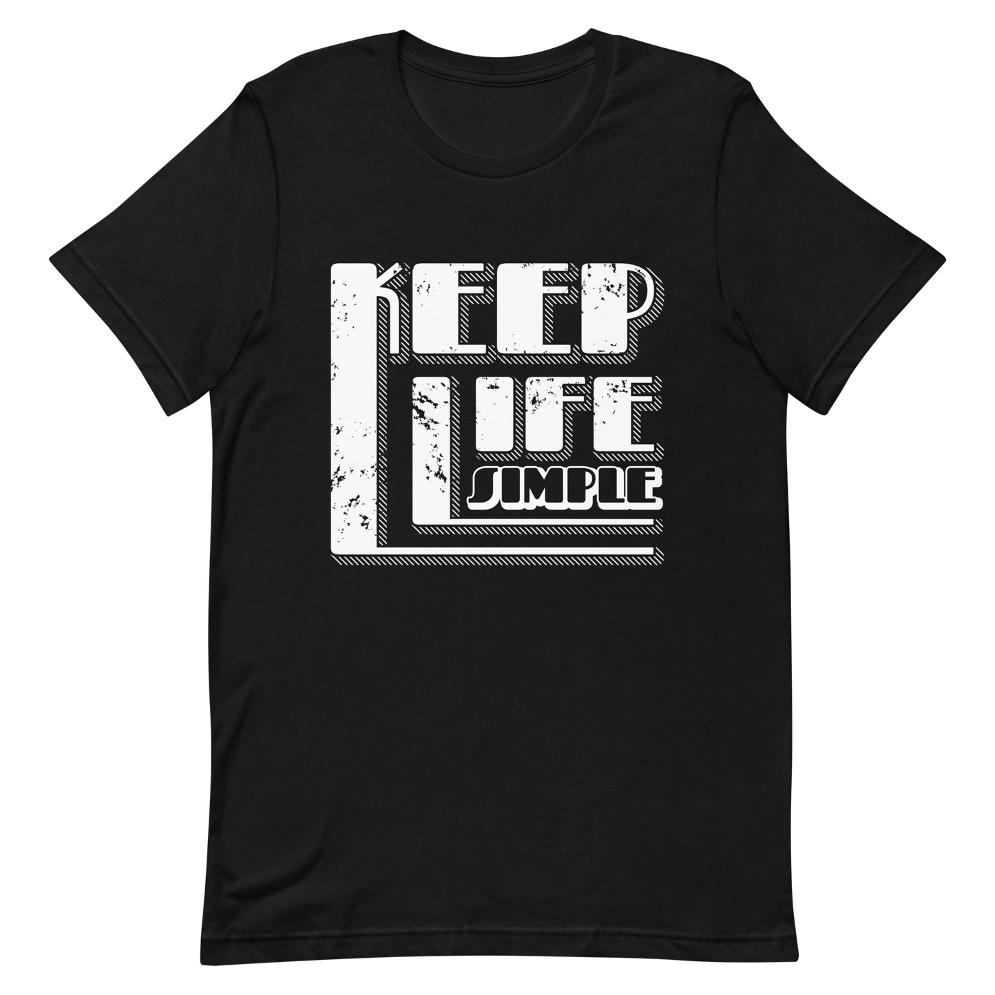 Retro Unisex T-Shirt - Keep Life Simple Black