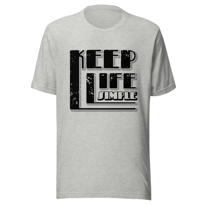 Retro Unisex T-Shirt - Keep Life Simple Ghost Front