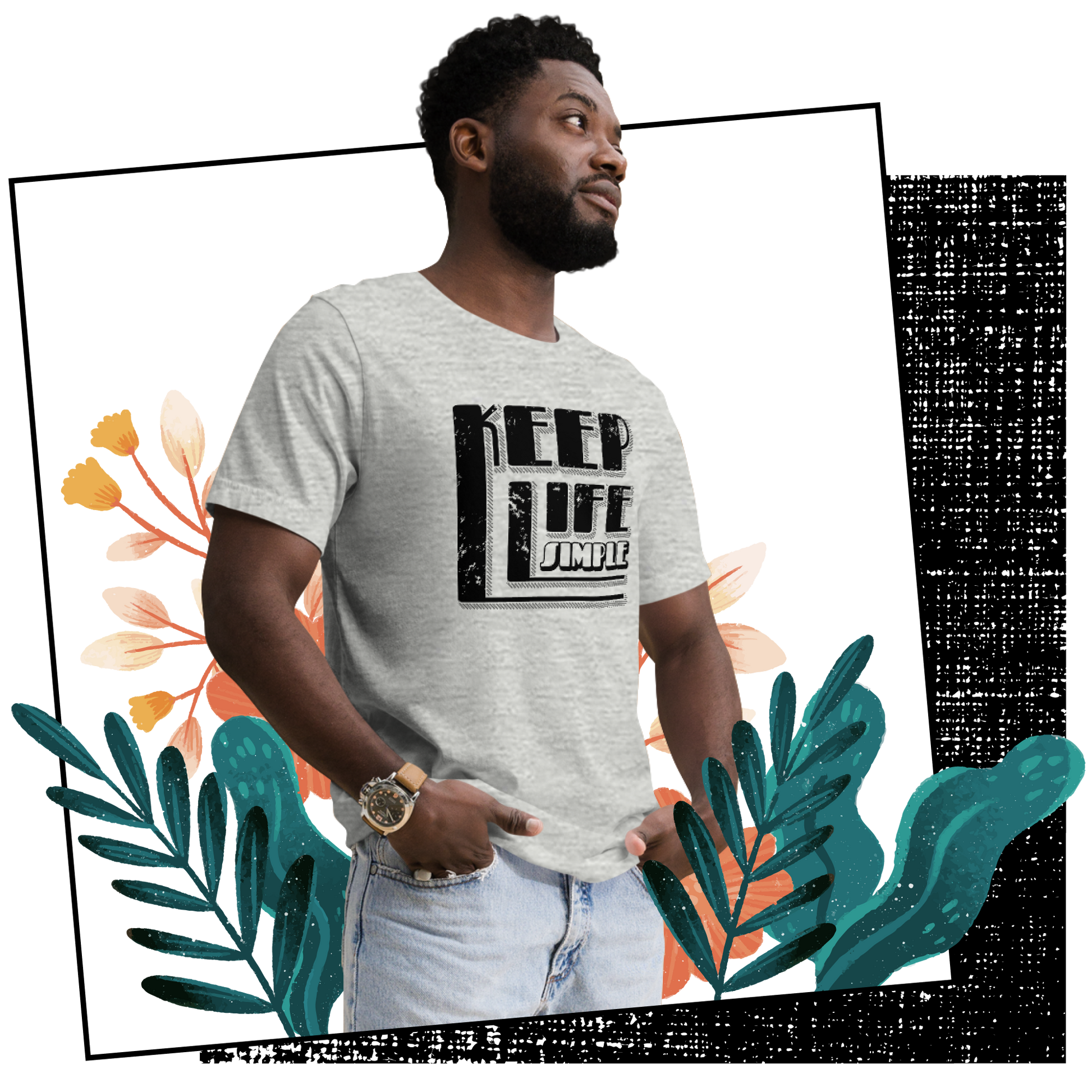 Retro Unisex T-Shirt - Keep Life Simple Lifestyle 01
