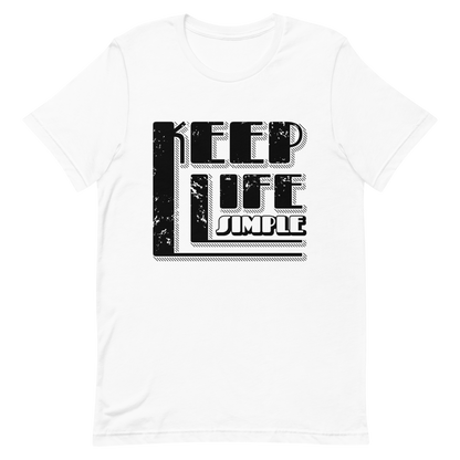 Retro Unisex T-Shirt - Keep Life Simple White
