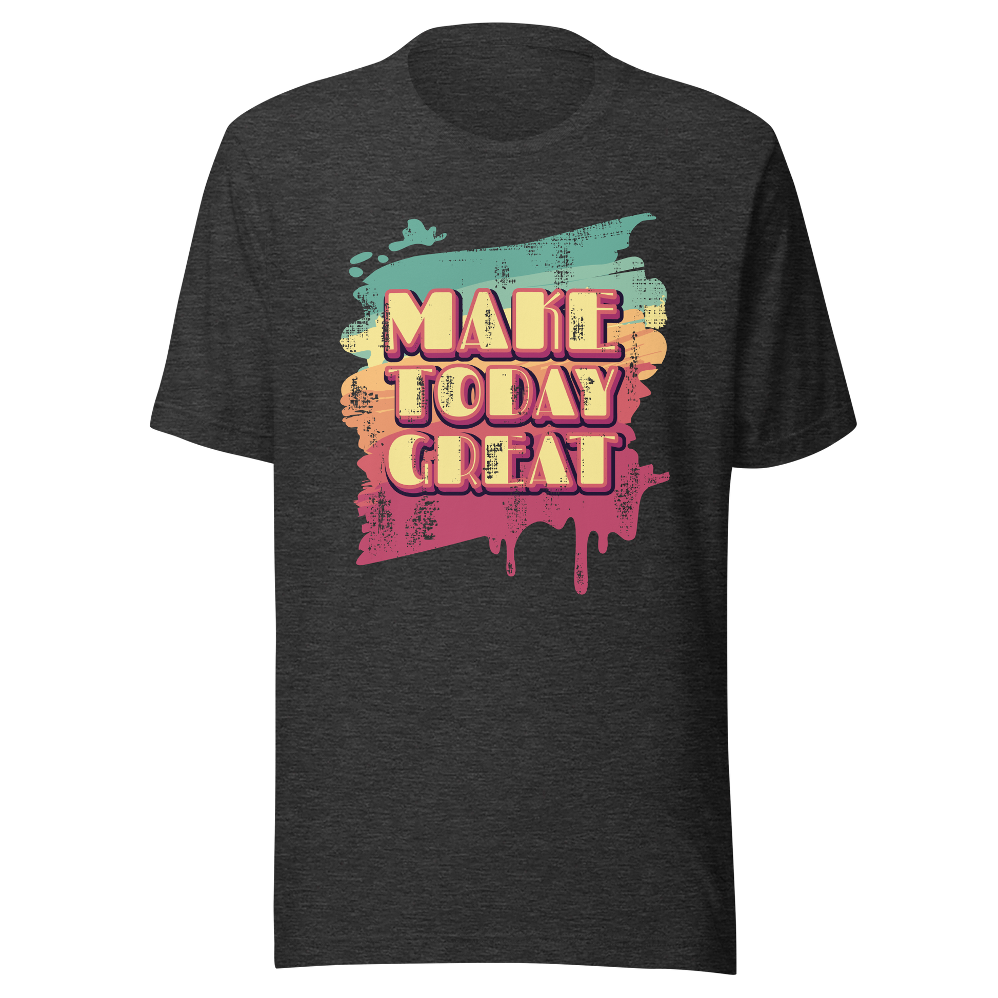 Retro Unisex T-Shirt - Make Today Great Typography Design Ghost Front