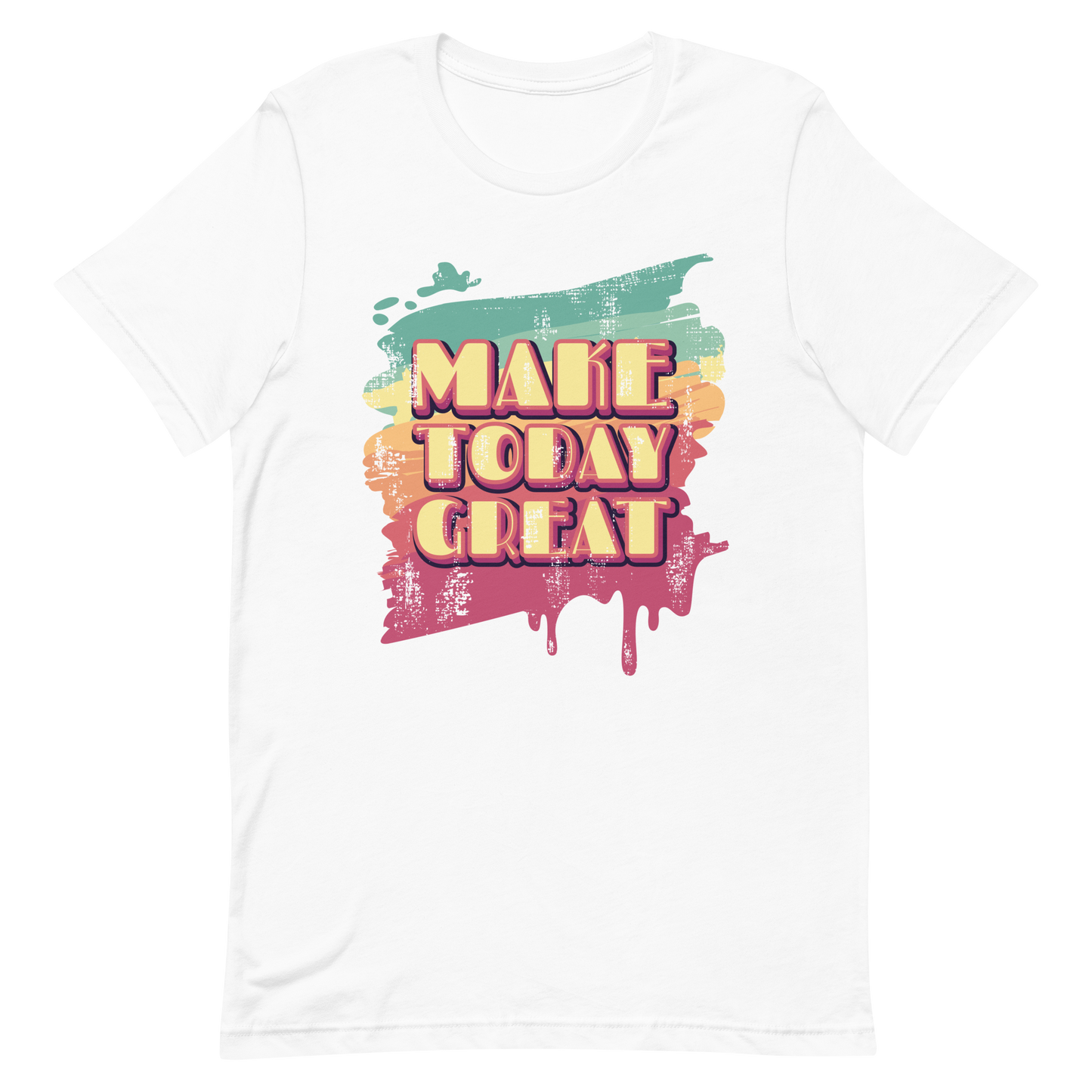 Retro Unisex T-Shirt - Make Today Great Typography Design White