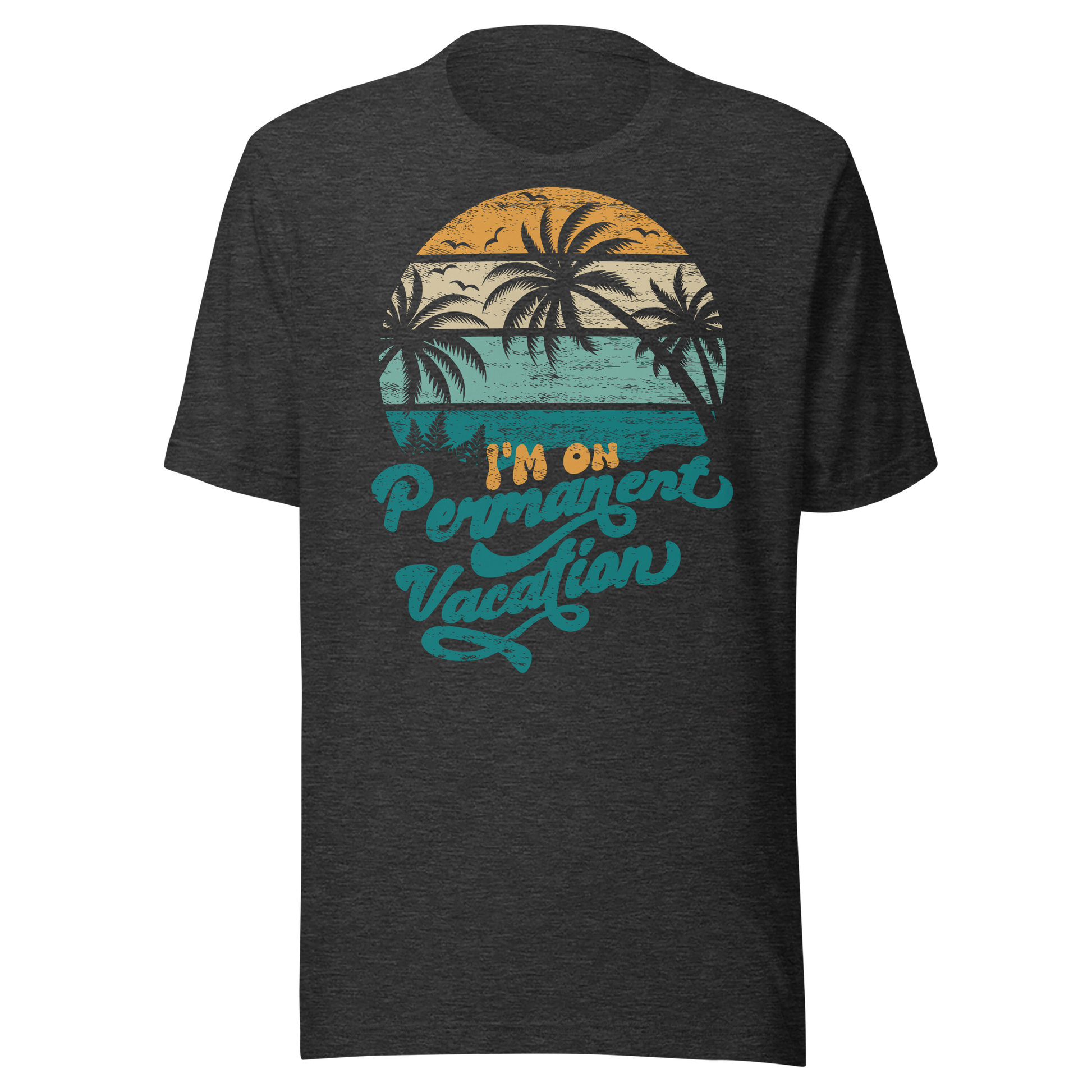 Retro Unisex T-Shirt - Palm Trees With a Retirement Quote Ghost Front