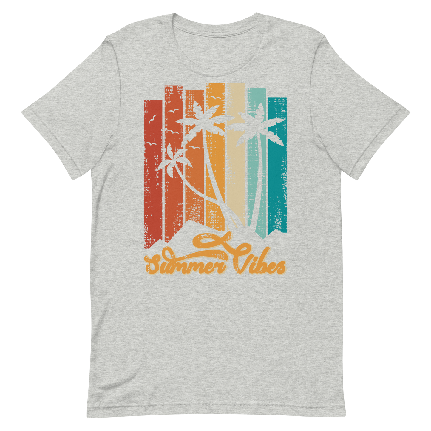 Retro Unisex T-Shirt - Stunning Summer Vibes Design Athletic Heather