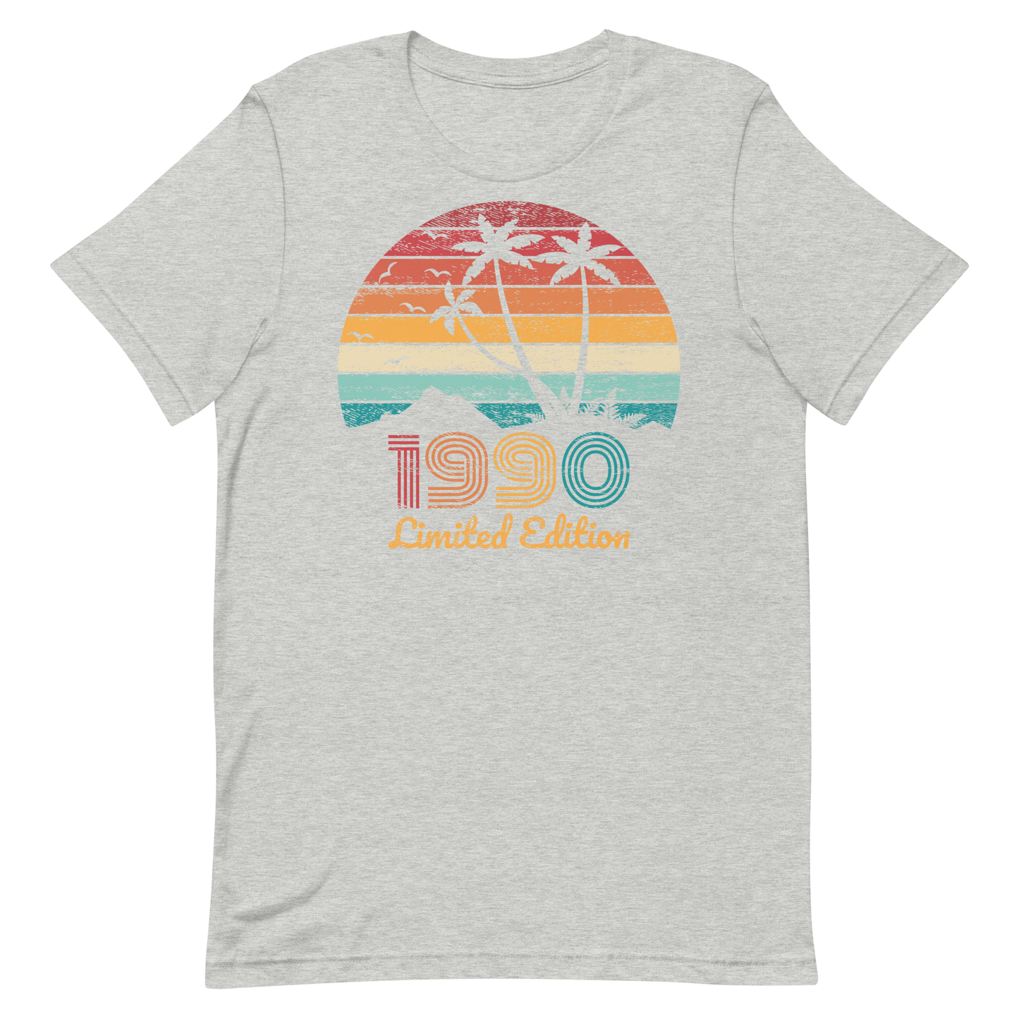 Retro Unisex T-Shirt - Summer Beach 1990 Limited Edition Athletic Heather