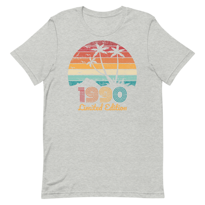 Retro Unisex T-Shirt - Summer Beach 1990 Limited Edition Athletic Heather