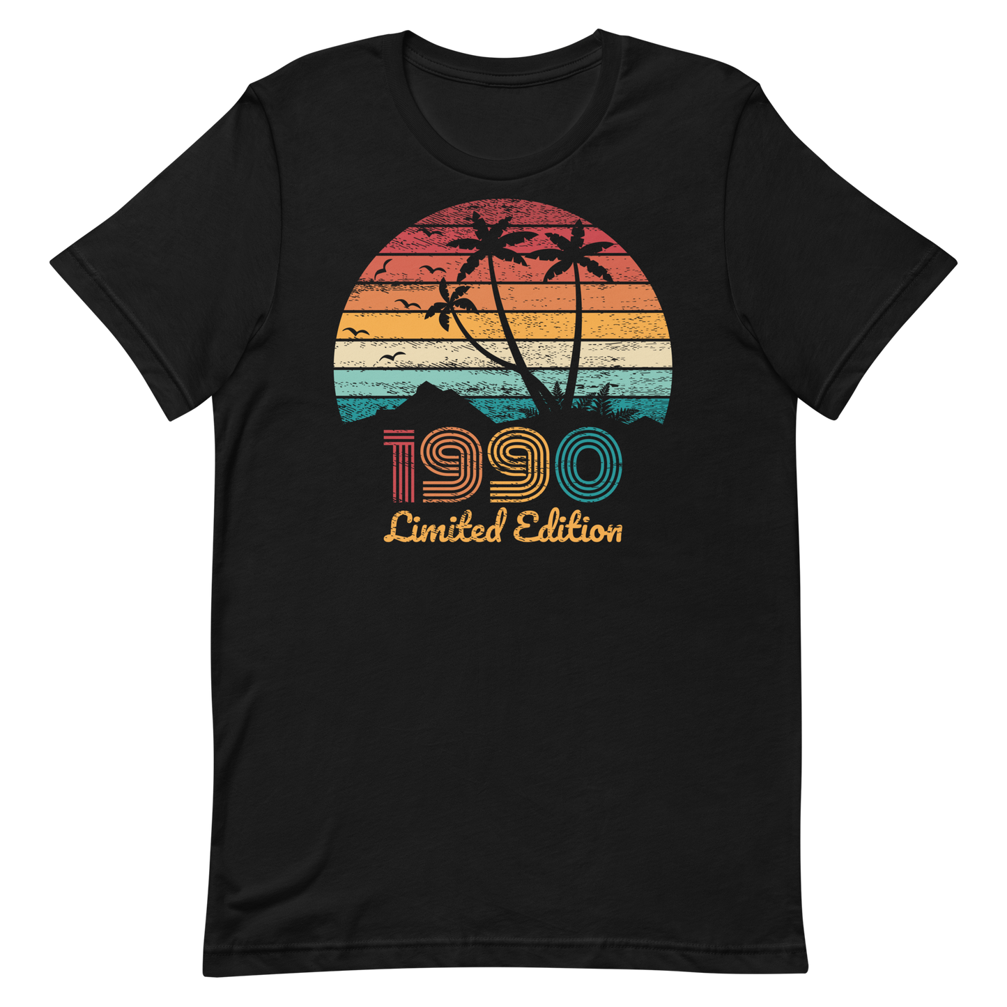 Retro Unisex T-Shirt - Summer Beach 1990 Limited Edition Black